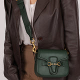 Gucci Small Lady Web Emerald Green Boxcalf Shoulder Bag