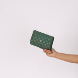 Chanel 2019 Lambskin Forest Green Chain Around Wallet on Chain