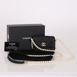 Chanel 2021 About Pearls Card Holder on Chain