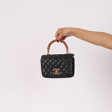 Chanel 2018 Knock on Wood Top Handle Mini Flap Bag