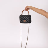 Chanel 2018 Knock on Wood Top Handle Mini Flap Bag