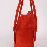 Bottega Veneta Chili Red Suede Arco 33 Tote