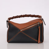 Loewe Small Craft Tan & Black Puzzle Bag