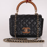 Chanel 2018 Knock on Wood Top Handle Mini Flap Bag