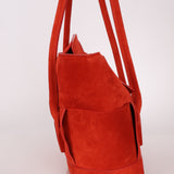Bottega Veneta Chili Red Suede Arco 33 Tote