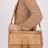 Fendi 1974 Zucca Embossed Baguette