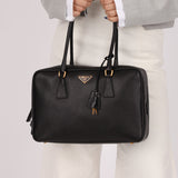 Prada Saffiano Lux Bauletto Boston Bag