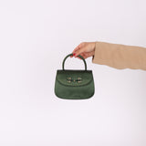 Gucci Satin Green Mini Top Handle