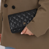 Chanel 2018 Black Caviar Wallet on Chain GHW