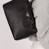 Prada Saffiano Lux Bauletto Boston Bag