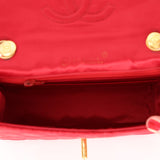 Rare Chanel Satin Red Mini Square Top Handle