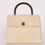 Chanel 2000 Caviar Acrylic Woodgrain Top Handle Kelly