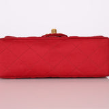 Rare Chanel Satin Red Mini Square Top Handle