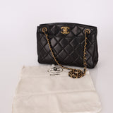 Chanel 1994 Lambskin Turnlock Chain Shoulder Tote