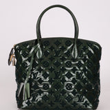 Limited Edition Louis Vuitton Emerald Patent Monogram Fascination Lockit Bag