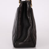 Chanel 1994 Lambskin Turnlock Chain Shoulder Tote