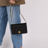 Chanel 2014 Quilted Lambskin Medium Turnlock Flap