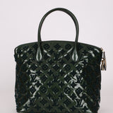 Limited Edition Louis Vuitton Emerald Patent Monogram Fascination Lockit Bag