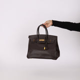 Hermes 2000 Courchevel Chocolate Birkin 35 GHW