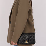 Chanel 2014 Quilted Lambskin Medium Turnlock Flap