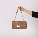 Fendi Leather Chain Baguette