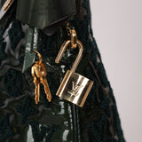 Limited Edition Louis Vuitton Emerald Patent Monogram Fascination Lockit Bag