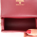 Chanel 2021 Lambskin Maroon Round Minaudière