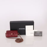 Chanel 2021 Lambskin Maroon Round Minaudière