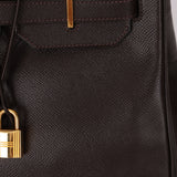 Hermes 2000 Courchevel Chocolate Birkin 35 GHW