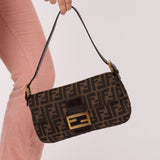 Rare Fendi Zucca Baguette GHW