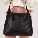Chanel 1999 Lucite Handle Lambskin Hobo