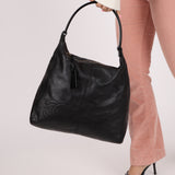 Chanel 1999 Lucite Handle Lambskin Hobo