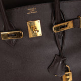 Hermes 2000 Courchevel Chocolate Birkin 35 GHW