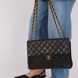 Chanel 1996 Turnlock Jumbo Flap Bag 24K GP