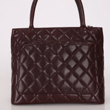 Chanel 2006 Bordeaux Caviar Timeless Medallion Zip Tote