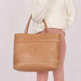 Saint Laurent Natural Leather Rive Gauche Large Tote