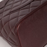 Chanel 2006 Bordeaux Caviar Timeless Medallion Zip Tote
