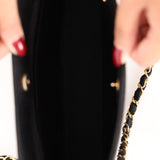 Chanel 1986 Black Canvas Shoulder Bag