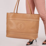 Saint Laurent Natural Leather Rive Gauche Large Tote