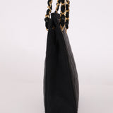 Chanel 1986 Black Canvas Shoulder Bag