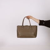 Chanel 2014 Taupe Calfskin Cerf Executive Medium Tote