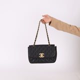 Chanel 2000 Caviar XL Logo Single Flap Bag