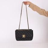 Chanel 2000 Caviar XL Logo Single Flap Bag