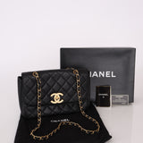 Chanel 2000 Caviar XL Logo Single Flap Bag