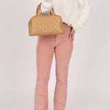 Chanel 2004 Beige Caviar Timeless Boston Bag 24k GP