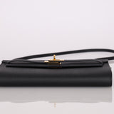Hermès 2023 Noir Epsom Kelly To Go Wallet GHW