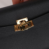 Hermès 2023 Noir Epsom Kelly To Go Wallet GHW