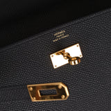 Hermès 2023 Noir Epsom Kelly To Go Wallet GHW