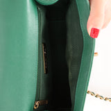 Chanel 19 Calfskin Infinity Green Top Handle Single Flap