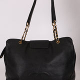 Rare Vintage Chanel Caviar Double-Sided Supermodel Tote